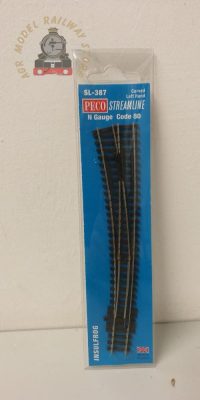 thumbnail image 2 of Peco SL-E395 Electrofrog Medium Radius Right Hand Turnout – Code 80 N Gauge Track 2 of 6