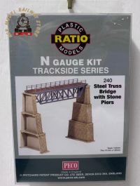 Ratio 240  Truss Girder Bridge with stone piers - N Gauge