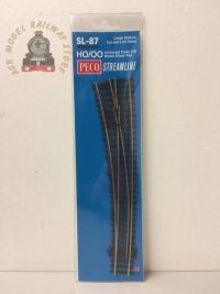 Peco SL-87 Code 100 Insulfrog Left Hand Curve Point - OO Gauge