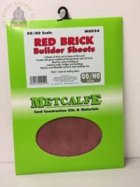 Metcalfe M0054 Red Brick Sheets (8 x A4 size) - OO Gauge