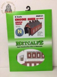 Metcalfe PN931 Red Brick Single Track Engine Shed - N Gauge