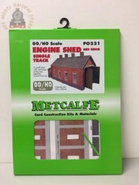 Metcalfe PO331 Single Track Engine Shed - Brick - OO Gauge