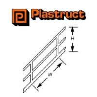 Plastruct SRS-2P SRS-2P - 1:200 WHITE STYRENE STAIR RAIL (2)