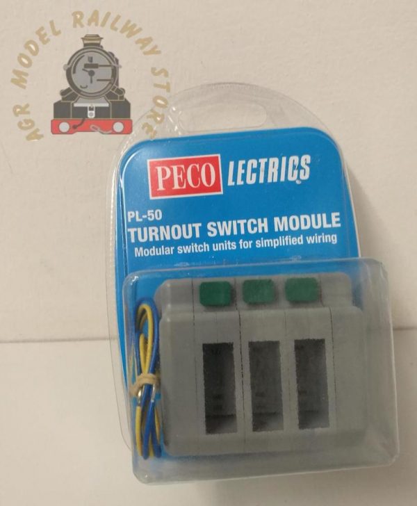 Peco PL-50 Switch Modules with End Caps (3) Holds 3 x PL-26 (not included)