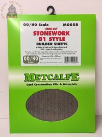 Metcalfe M0058 Semi Cut Stonework Sheets B1 Style - OO Gauge
