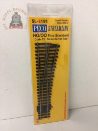 Peco SL-E191 Code 75 Electrofrog Small Right Hand Point