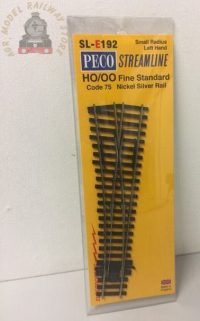 Peco SL-E192 Code 75 Electrofrog Small Left Hand Point