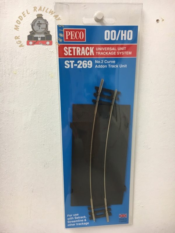 Peco ST-269 Setrack Curved Level Crossing Extension Piece - OO Gauge