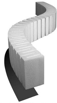 Woodland Scenics ST1409 Foam Riser For Elevated Track - 4" High - 2.5" Wide - Pack of 2