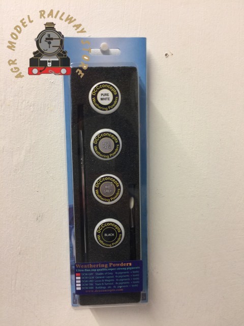 DCC Concepts DCW-GRY Grey Shades for use with Weathering Powders