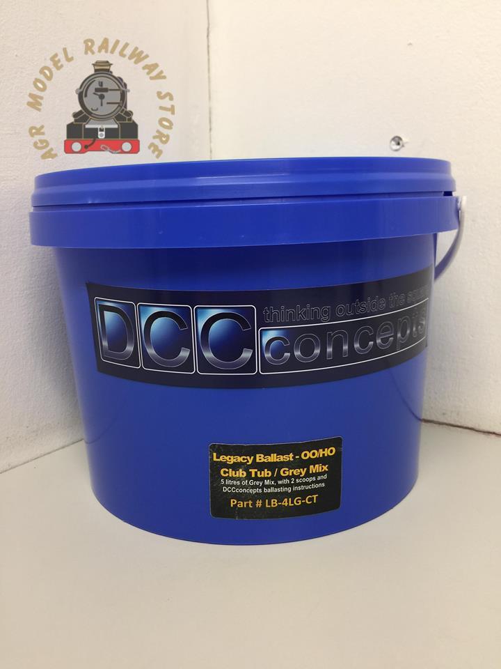DCC Concepts LB-4LG-CT OO Scale Ballast - Light Grey Blend 5L Club Tub