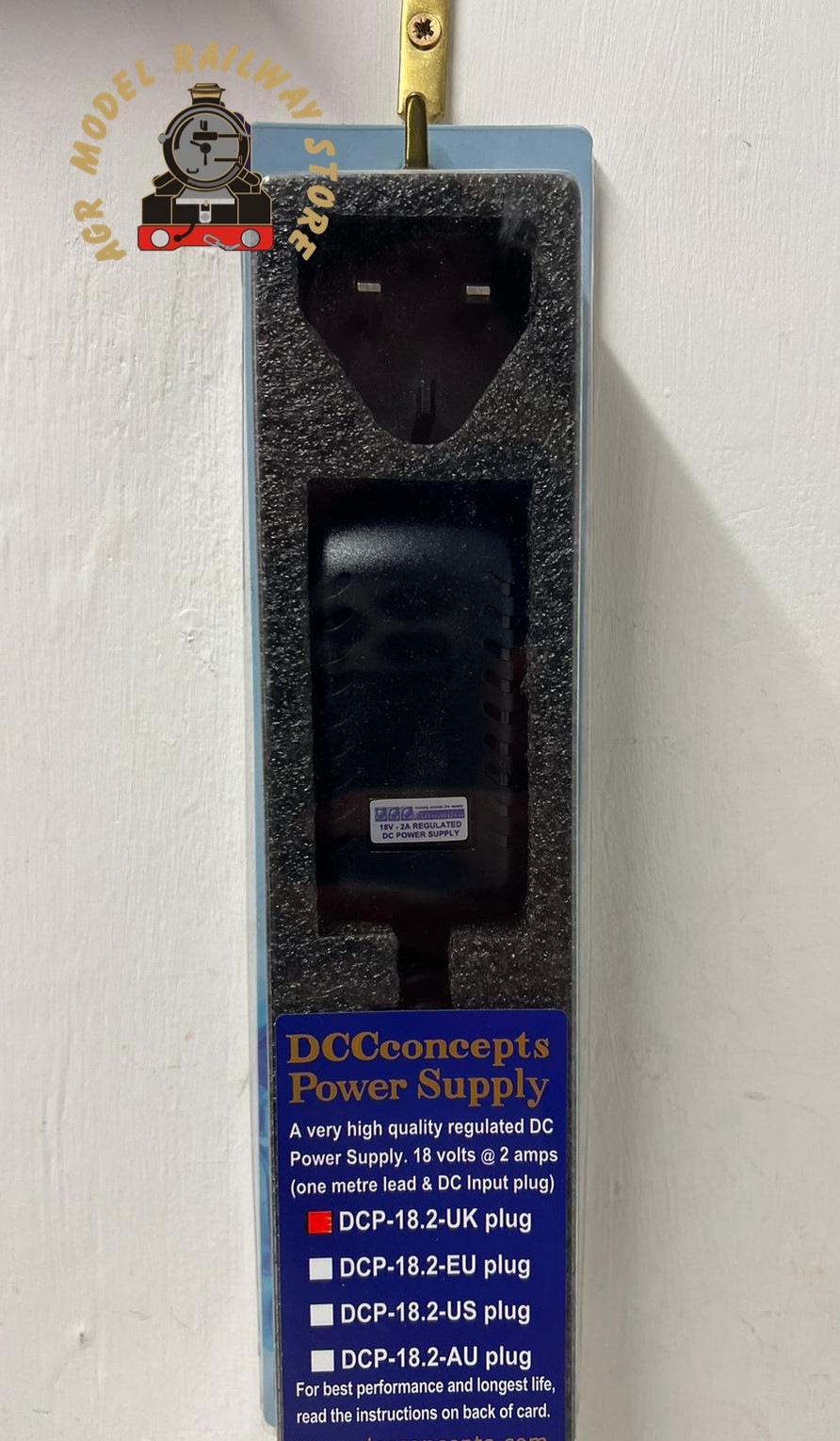 DCC Concepts DCP18.2.UK 18V DC, 2A (UK) power supply for DC/DCC systems AGR Model Railway Store