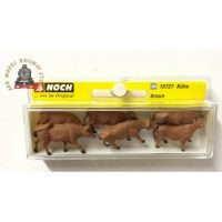 Noch 15727 Brown Cows (7) Figure Set - HO / OO Gauge