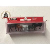 Noch 18215 Horses (5) Hobby Figure Set - HO / OO Gauge