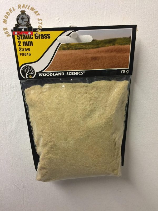 Woodland Scenics FS616 2mm Static Grass Straw 70 gram Bag