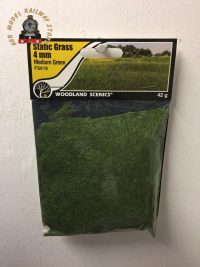 Woodland Scenics FS618 4mm Static Grass Medium Green 42 gram Bag