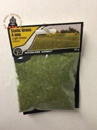 Woodland Scenics FS619 4mm Static Grass Light Green 42 gram Bag