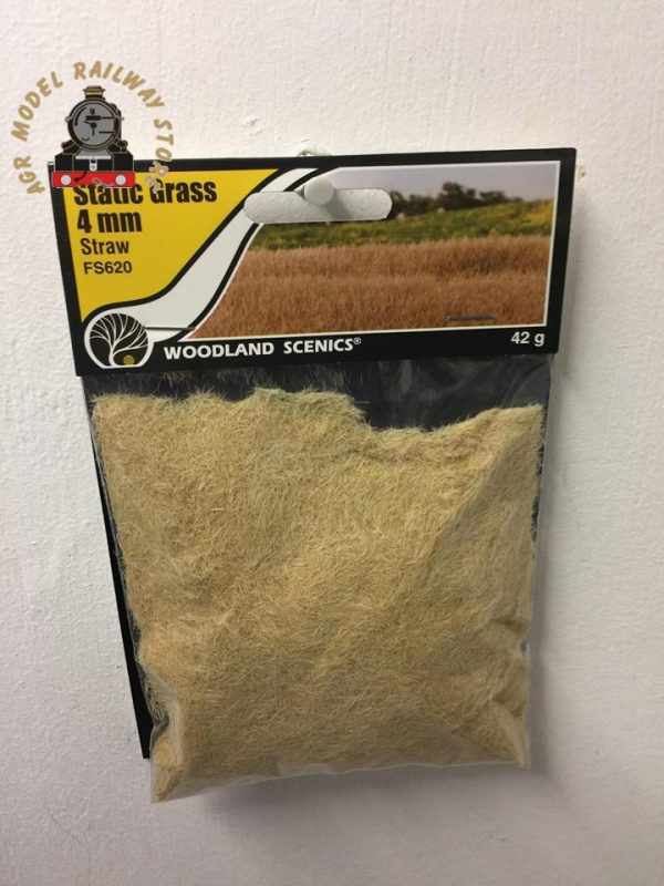 Woodland Scenics FS620 4mm Static Grass Straw 42 gram Bag