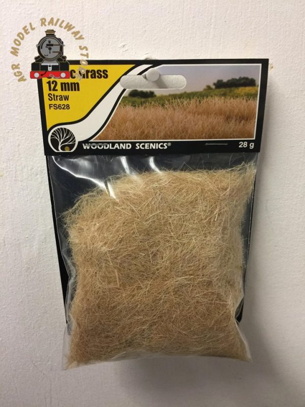 Woodland Scenics FS628 12mm Static Grass Straw 28 gram Bag