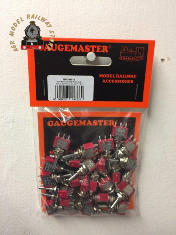 Gaugemaster BPGM510 SPDT (Momentary) Mini-Toggle Point Motor Switches (25)