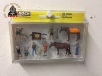 Noch 15634 Stable Hands (6) Horses (2) and Accessories Figure Set - HO/OO Gauge