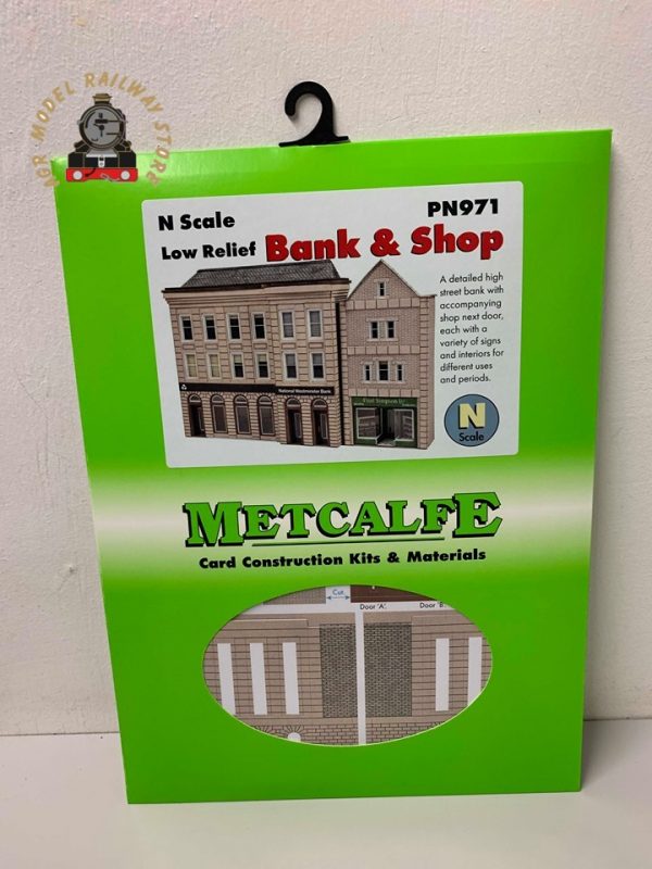 Metcalfe PN971 Low Relief Bank & Shop Card Kit - N Gauge