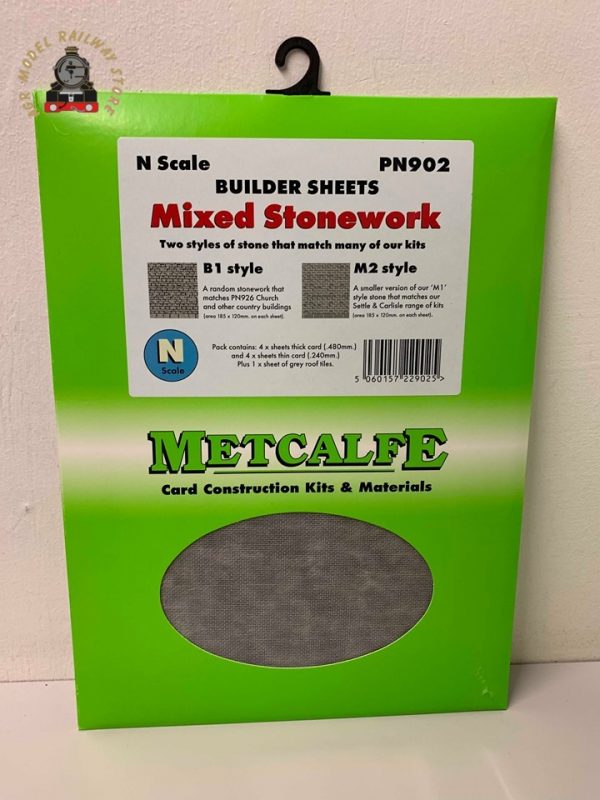 Metcalfe PN902 Mixed Stonework Sheets - N Gauge