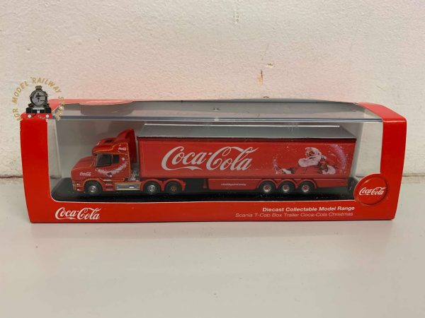 Oxford Diecast NTCAB007CC Scania T Cab Box Trailer Coca Cola Xmas