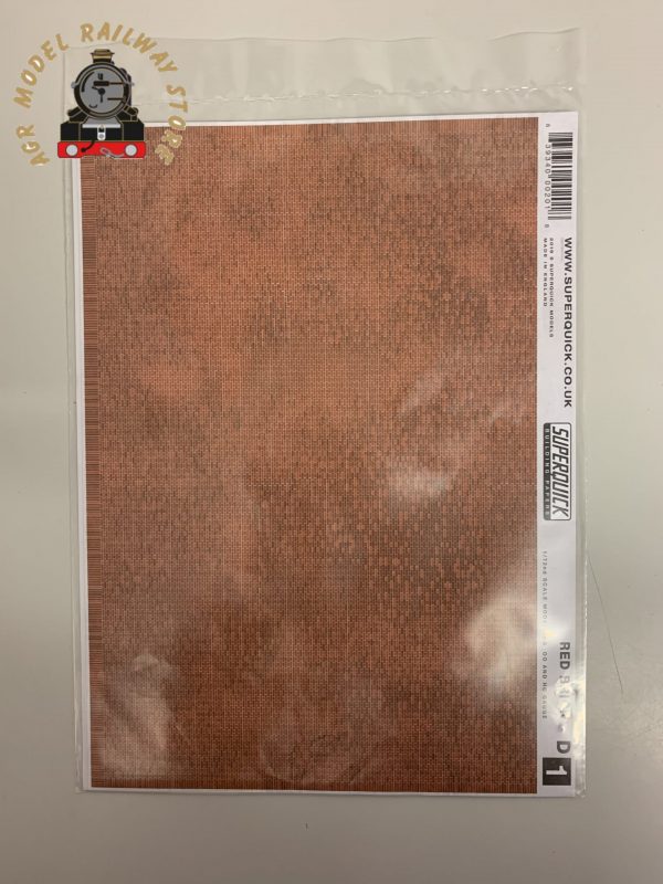 Superquick D1 Red Brick Building Papers - OO Gauge