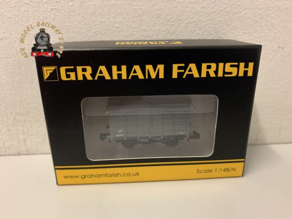 Graham Farish 377-431 N Gauge SR 12T Ventilated Van 2+2 Planked LMS Grey