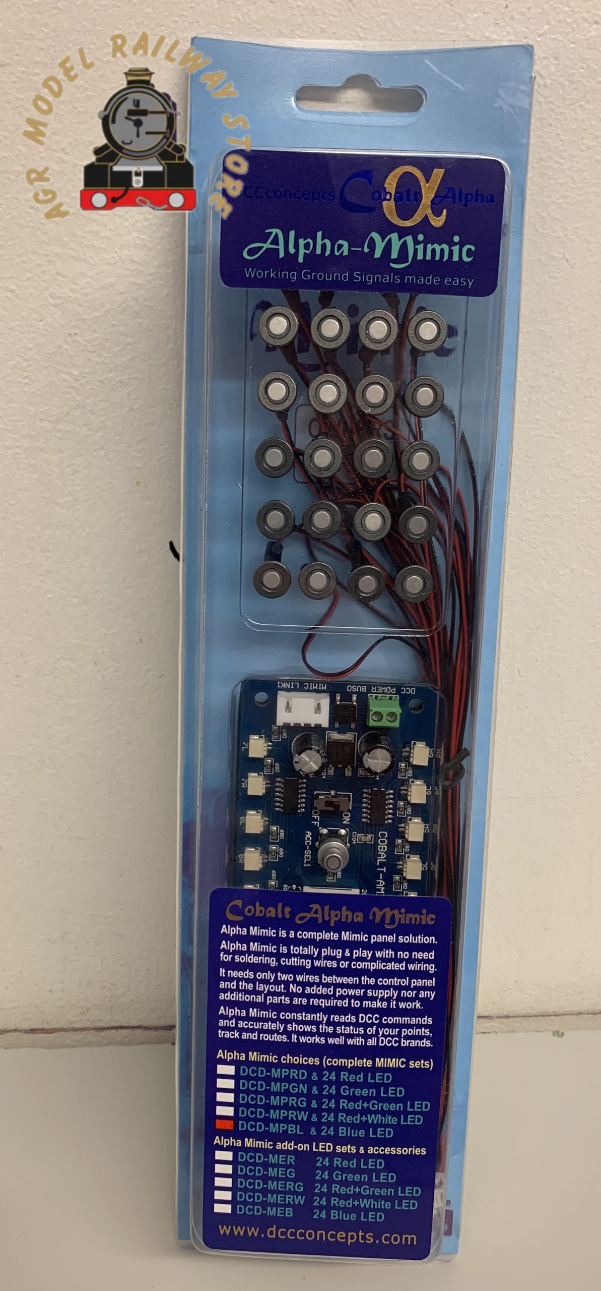 DCC Concepts DCD-MPBL Alpha Mimic Panel Controller (with Blue LEDs)