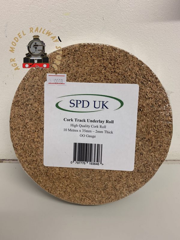 SPD 0018 OO Gauge Cork Track Underlay 10 Meter Long - 2mm Thick