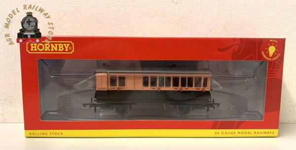 Hornby R40110 OO Gauge 4 Wheeled Brake 3rd Class Coach LSWR 179 With Lights