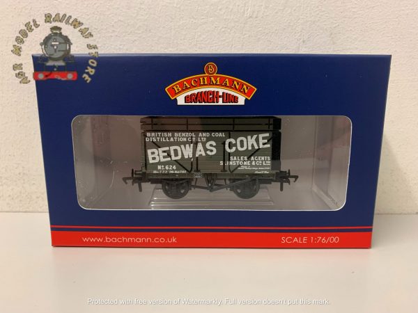 Bachmann 37-205A OO Gauge 8 Plank Wagon Coke Rails 'Bedwas' Grey