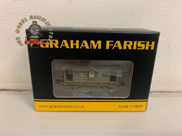 Graham Farish 377-750A MR 20T Brake Van With Duckets LMS Grey Weathered