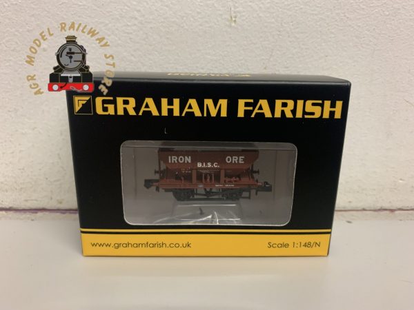 Graham Farish 373-219 24T Iron Ore Hopper 'B.I.S.C. Iron Ore' Red