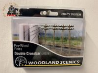Woodland Scenics WUS2251 N Wired Poles Double Crossbar