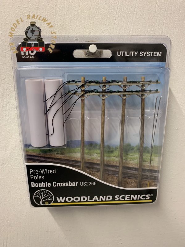 Woodland Scenics WUS2266 OO Wired Poles Double Crossbar