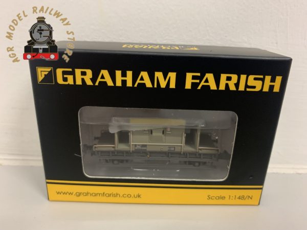 Graham Farish 377-529A N Gauge BR 20T Brake Van BR Engineers Grey & Yellow - Weathered