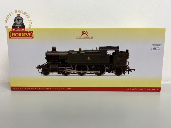 Hornby R3851 OO Gauge GW 51XX Large Prairie 2-6-2T 5189 BR Lined Green Early Crest