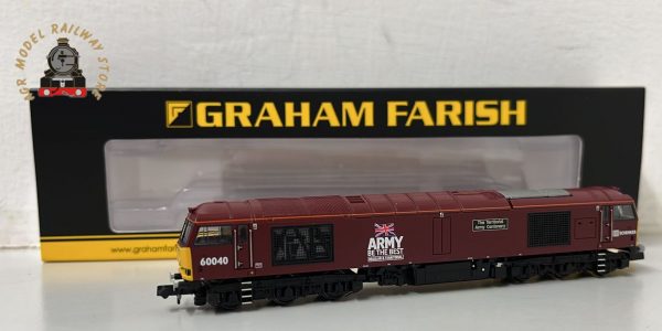 Graham Farish 371-361 N Gauge Class 60 60040 'The Territorial Army Centenary' DB Schenker/Army Red