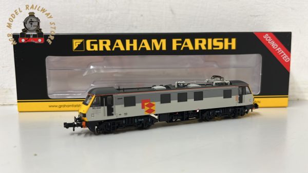 Graham Farish 371-781SF Class 90/0 90037 BR Railfreight Distribution Sector DCC Sound Fitted