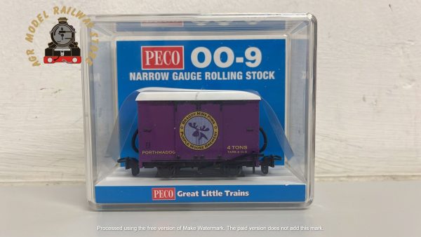 Peco GR-906 OO-9 Box Van Purple Moose Brewery