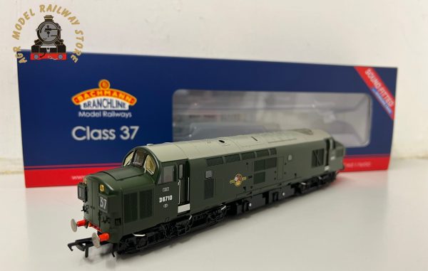 Bachmann 35-302SFX OO Gauge Class 37/0 Split Headcode D6710 BR Green (Late Crest) Sound Fitted