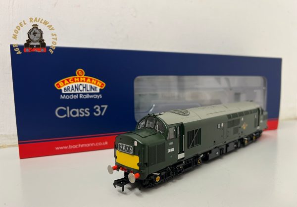 Bachmann 35-306 OO Gauge Class 37/0 D6829 BR Green Small Yellow Panels Centre Headcode