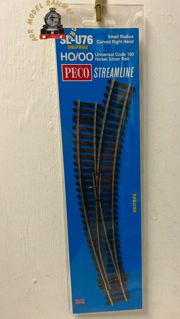 Peco SL-U76 OO Gauge Code 100 Curved Right Hand Unifrog Small Radius Point