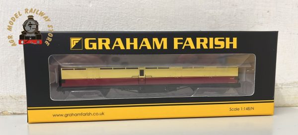 Graham Farish 374-861 N Gauge LNER Thompson Full Brake Coach E13E BR Crimson And Cream