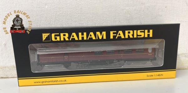 Graham Farish 376-277 N Gauge LNER Thompson Brake Second Corridor Coach E16857E BR Maroon