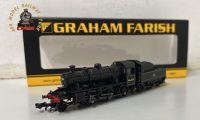 Graham Farish 372-626B N Gauge LMS Ivatt 2MT 46474 BR Lined Black Early Emblem
