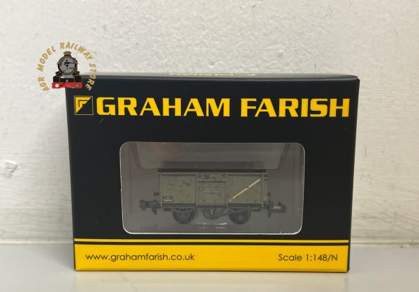 Graham Farish 377-227H N Gauge BR 16 Ton Steel Mineral Wagon with Top Flap Doors BR Grey Weathered